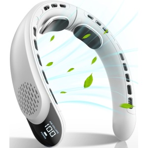 FrSara Rechargeable Neck Fan with LED Display S8